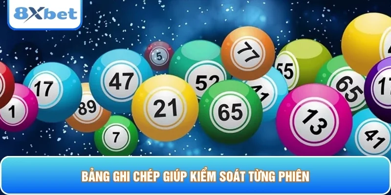 Bảng ghi chép giúp kiểm soát từng phiên