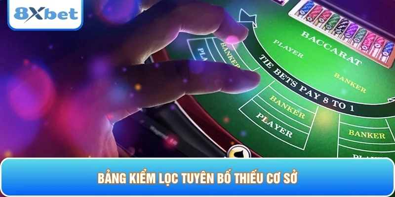Bảng kiểm lọc tuyên bố thiếu cơ sở
